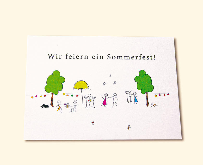 Einladungskarte Sommerfest, Illustration